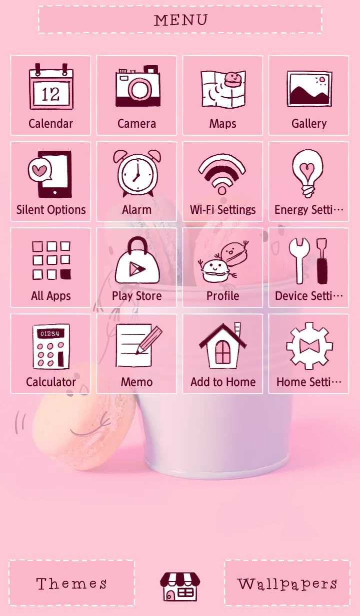 Pastel Macarons Theme screenshot