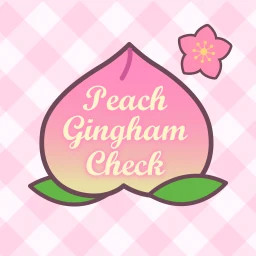 أيقونة Peach Gingham Check Theme